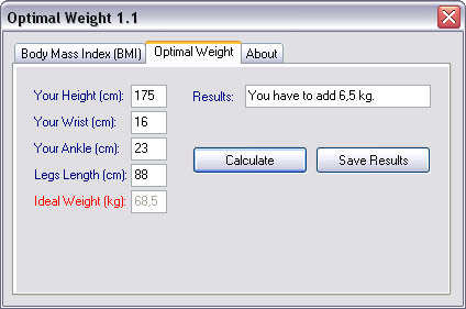 Optimal Weight скриншот